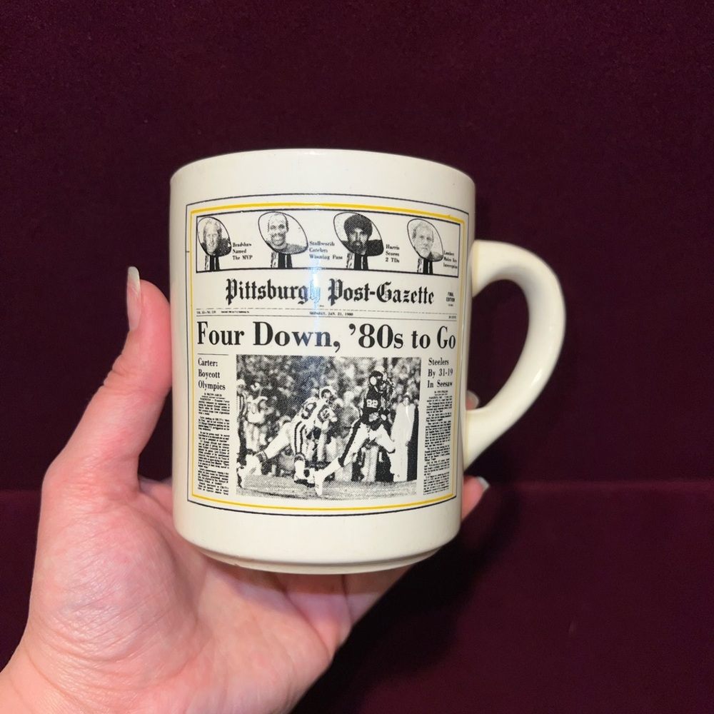 Vintage USA 1980 Pittsburgh Steelers Mug